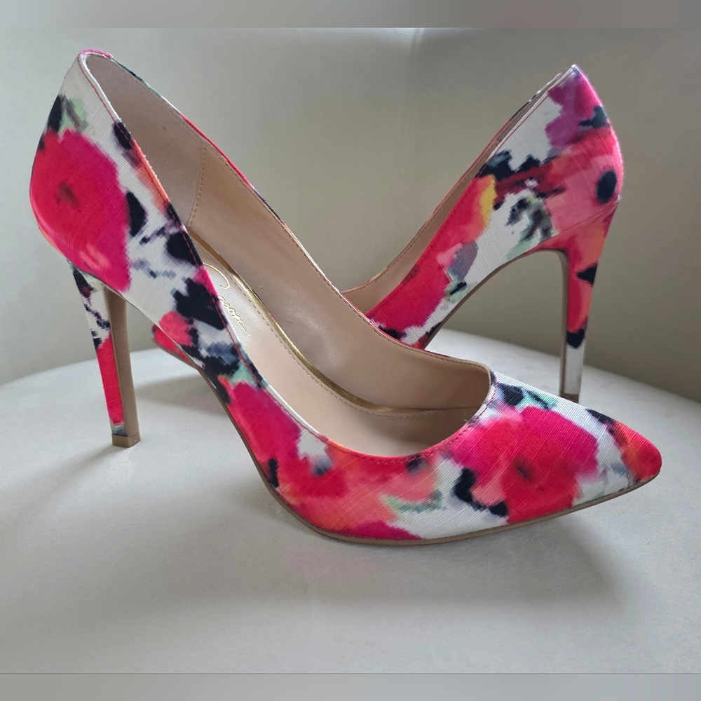Jessica Simpson Multicolor Floral Heels